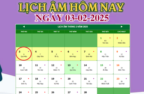 Lịch âm 3/2 – Âm lịch hôm nay 3/2 chính xác nhất – lịch vạn niên 3/2/2025