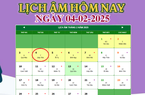 Lịch âm 4/2 – Âm lịch hôm nay 4/2 chính xác nhất – lịch vạn niên 4/2/2025