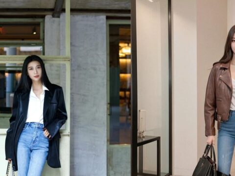 Áo da + quần jeans: Cặp bài trùng tôn dáng, kéo dài đôi chân, mang lại sự sành điệu cho phong cách