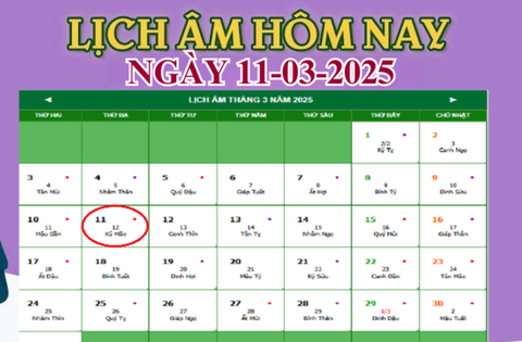 Lịch âm 11/3 – Âm lịch hôm nay 11/3 chính xác nhất – lịch vạn niên 11/3/2025