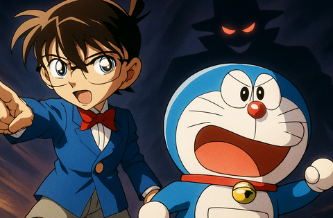 Cảnh tượng fan truyện tranh không bao giờ dám tưởng tượng: Khi Conan gặp Doraemon, họ sẽ là bộ đôi thay đổi mọi cuộc đời!