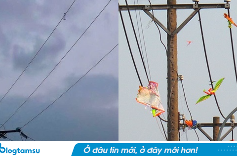 Ba học sinh bị điện phóng khi gỡ diều bằng gậy sắt