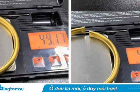 Mang vòng vàng đi bán thấy nó rỉ nước, khi cân lại giảm gần nửa chỉ