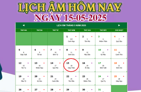 Lịch âm 15/5 – Âm lịch hôm nay 15/5 chính xác nhất – lịch vạn niên 15/5/2025