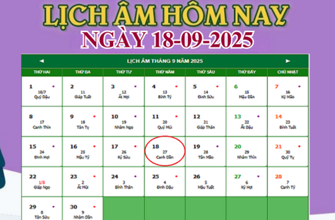Lịch âm 18/9 – Âm lịch hôm nay 18/9 chính xác nhất – lịch vạn niên 18/9/2025