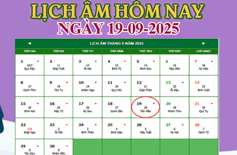Lịch âm 19/9 – Âm lịch hôm nay 19/9 chính xác nhất – lịch vạn niên 19/9/2025