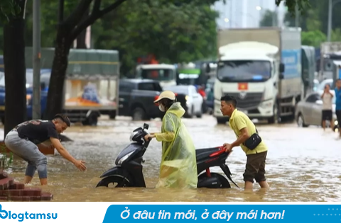Hà Nội có thể mưa trên 350mm, nguy cơ ngập lụt diện rộng