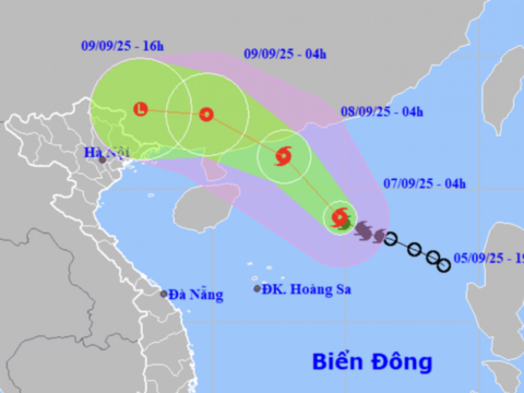 Thời tiết hôm nay (7/9): Bão số 7 (Tapah) có thể mạnh lên cấp 10, giật cấp 13