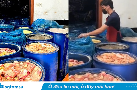 Tận thấy cơ sở sản xuất lạp xưởng từ nguyên liệu thối rữa khiến ai cũng rùng mình
