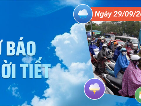 Dự báo Thời tiết ngày Mai 29/9/2025: Mưa lớn Bắc Bộ, Nam Bộ chiều tối dông