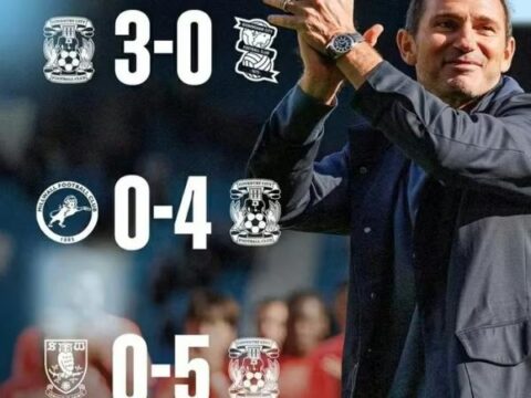 Khởi đầu như mơ, Coventry City của HLV Lampard lập kỳ tích