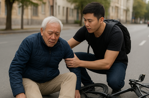 Gặp cụ ông bị ngã xe, người đàn ông liền giúp đỡ, không ngờ bị gia đình nạn nhân đòi bồi thường hơn 100 triệu đồng