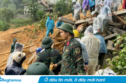 Tuyên Quang: Sạt lở đất vùi lấp căn nhà có 7 người, đang tìm kiếm 4 người mất tích