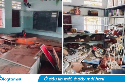 405 học sinh một ngôi trường không còn sách vở để học sau mưa lũ, hình ảnh khiến người mạnh mẽ nhất cũng xót xa