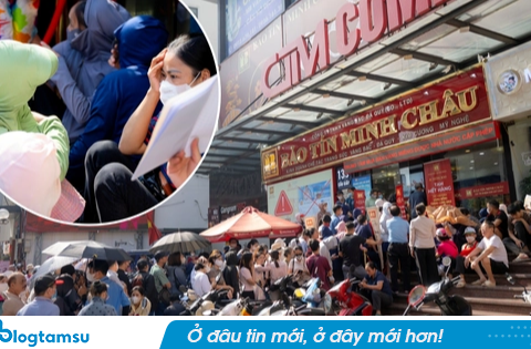 Cảnh tượng lạ lùng tại cửa hàng vàng hot nhất Hà Nội ngày hôm nay