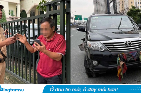 Danh tính tài xế lái ô tô nổ 2 lốp vào đường ngược chiều ở Hà Nội, nồng độ cồn gấp hơn 3 lần “kịch khung”