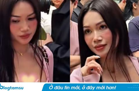 Sĩ Thanh gây tranh cãi vì ăn mặc hở hang cúng giỗ Tổ